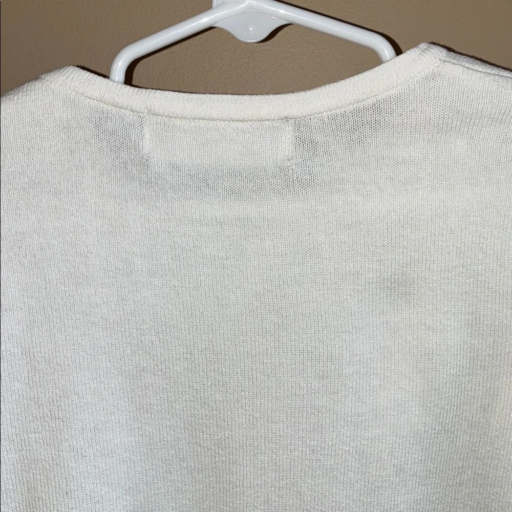 H&M Girls’ White Cotton Cardigan with Heart Accent - Picture 7 of 10